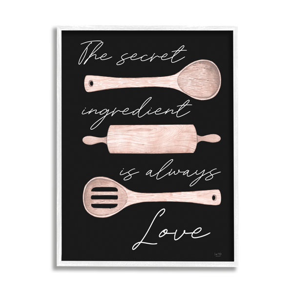 Stupell Industries Secret Ingredient Love Romantic Baking Utensil